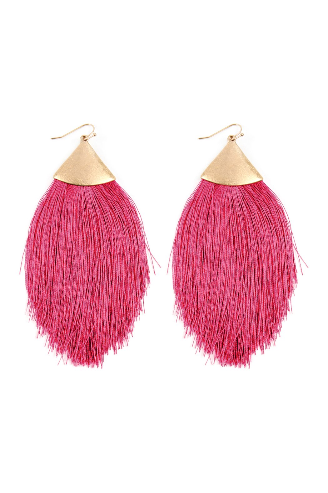 Oversized Tassel Drop Earrings - 18 COLORS -