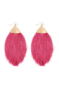 Thumbnail for Oversized Tassel Drop Earrings - 18 COLORS -