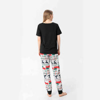 Thumbnail for WOMEN MERRY CHRISTMAS Graphic Top and Printed Pants Set - T -