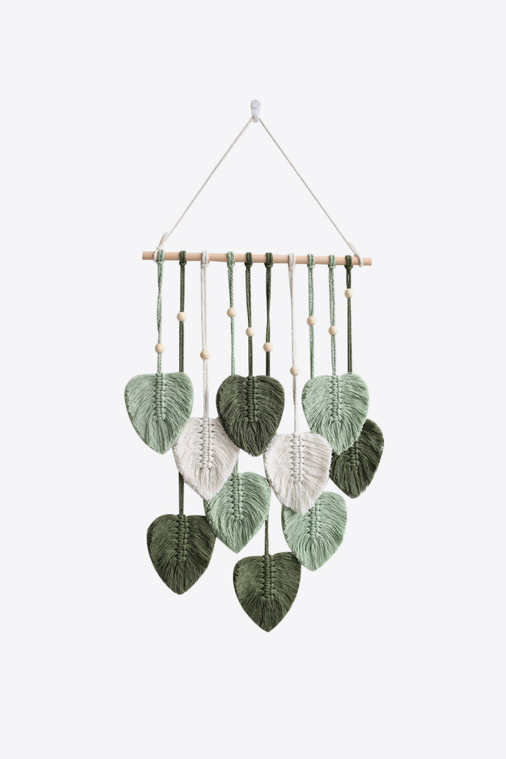 Macrame Leafs & Bead Wall Hangings - 31.5" X 15.7" - T - 3 COLOR SCHEMES -