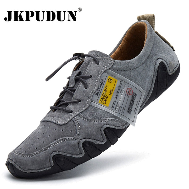 JKPUDUN - Men Casual Shoes - Leather Men Sneakers - Handmade - Breathable - [30 DAY DELIVERY] - 2 COLORS -