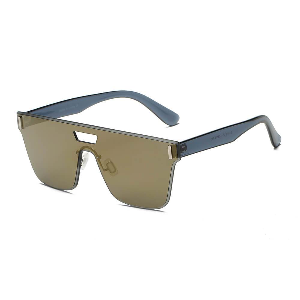 Devon | S2075 - Retro Square Mirrored Sunglasses - 4 COLORS -