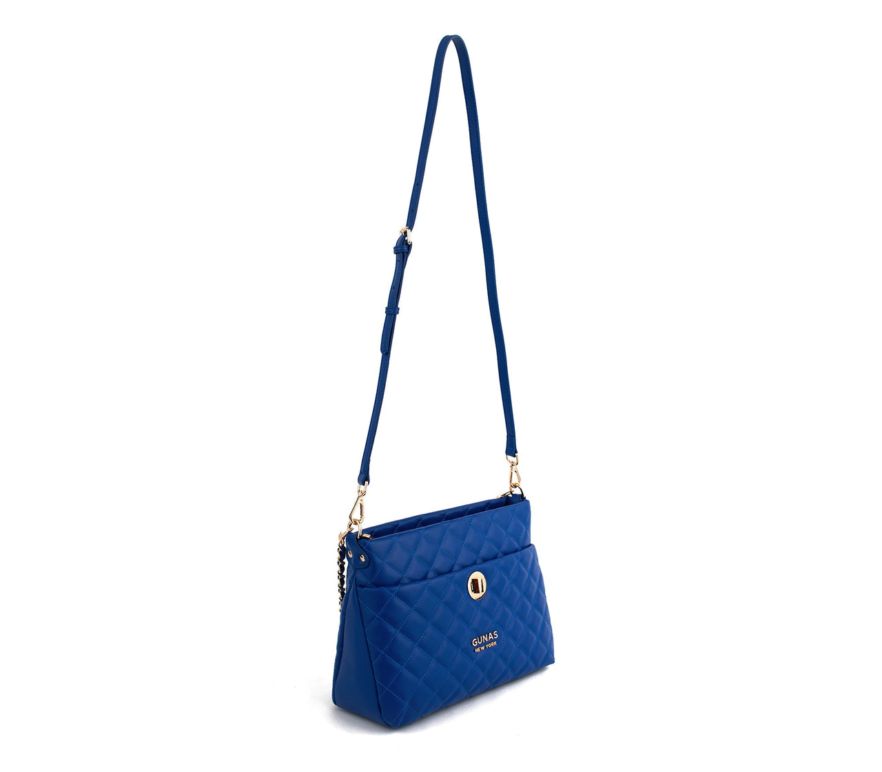 GUNAS NEW YORK - Koi - Blue Quilted Vegan Leather Purse - 1 COLOR -