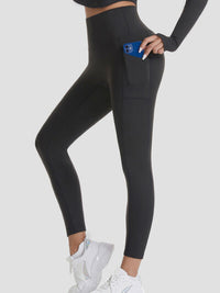 Thumbnail for Pocketed High Waist Active Leggings - T - 4 COLORS -