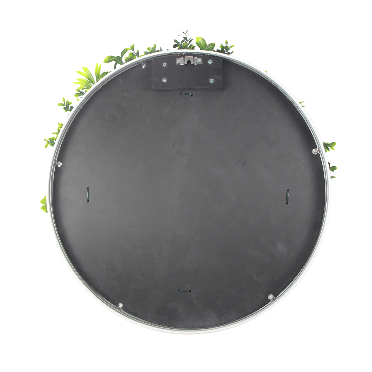 Luxury Artificial Green Wall Disc 30" White Frame UV Resistant