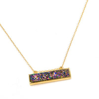 Thumbnail for Christy Jean - Bethany Druzy Bar Necklace - 7 COLORS -