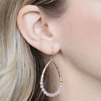 Thumbnail for Riah Fashion - Semi Precious Pear Shape Earrings - 9 COLORS -