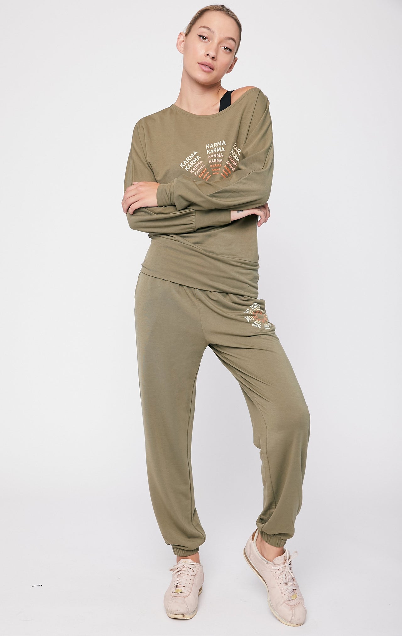 Rebody - Karma Graphic Viscose Blend Sweatpants - 2 KHARMIC COLORS -