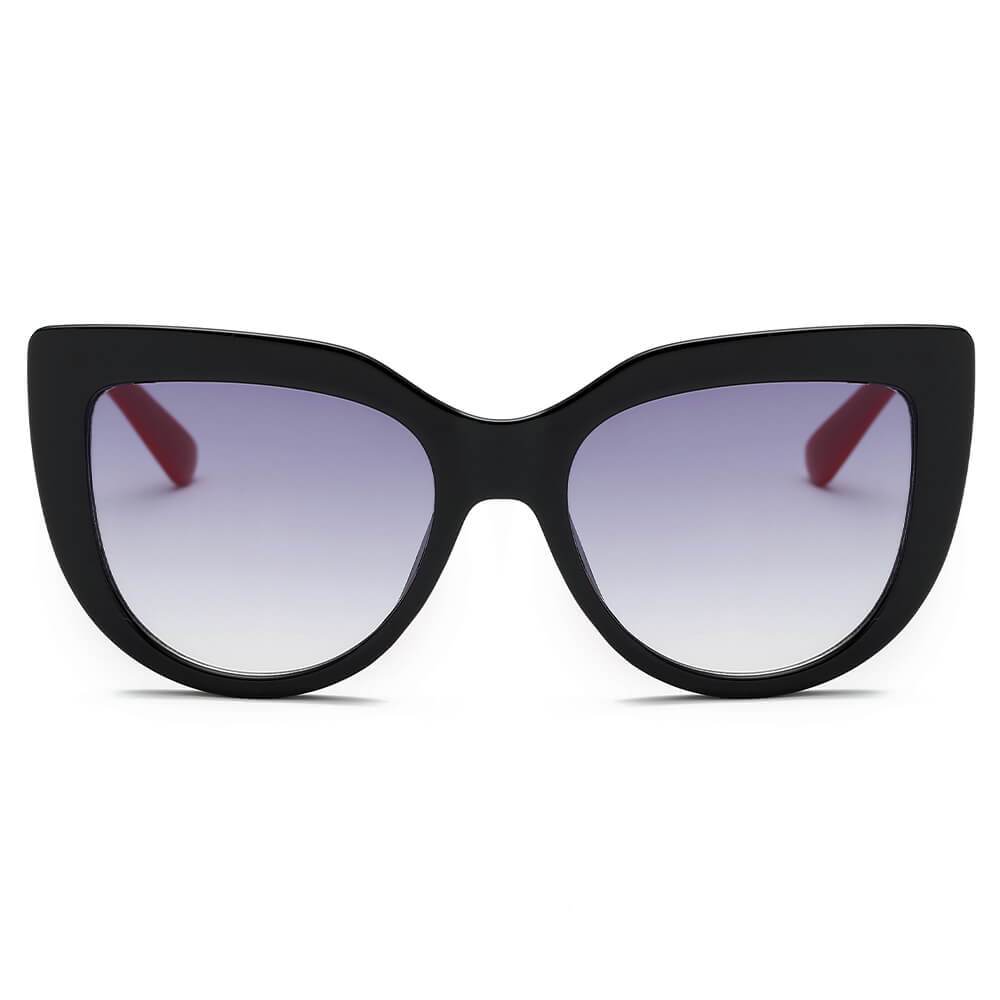 Helsinki | Women Round Cat Eye Oversized Fashion Sunglasses - 4 COLORS -