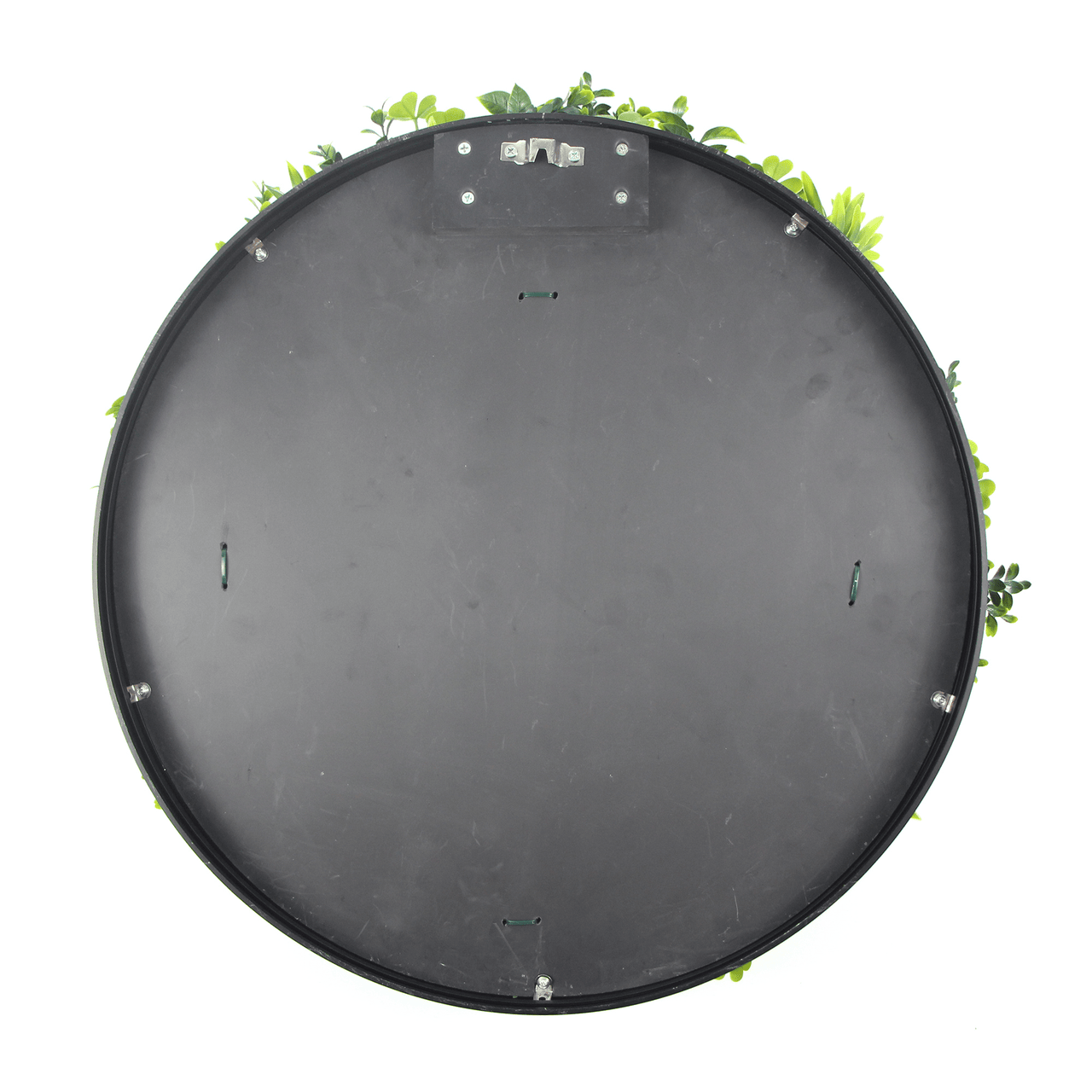 Luxury Artificial Green Wall Disc 30" Black Frame UV Resistant