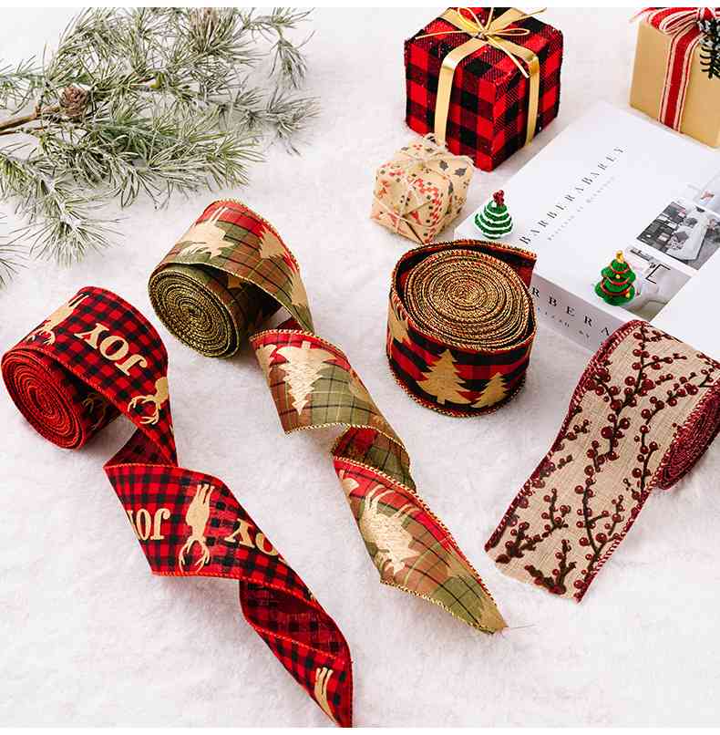 Christmas Polyester Ribbon - [5-10 DAY DELIVERY] - T - 9 PATTERNS/STYLES -