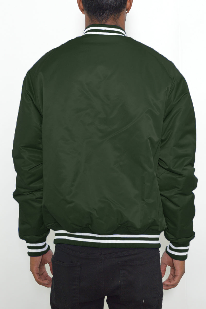 Classic Varsity Windbreaker Bomber Jacket - 1 COLOR -