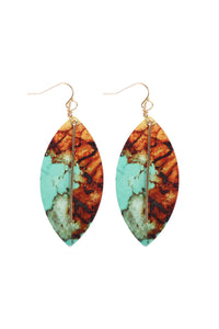 Thumbnail for Semi Wood Fish Hook Bar Earrings - 3 COLORS -