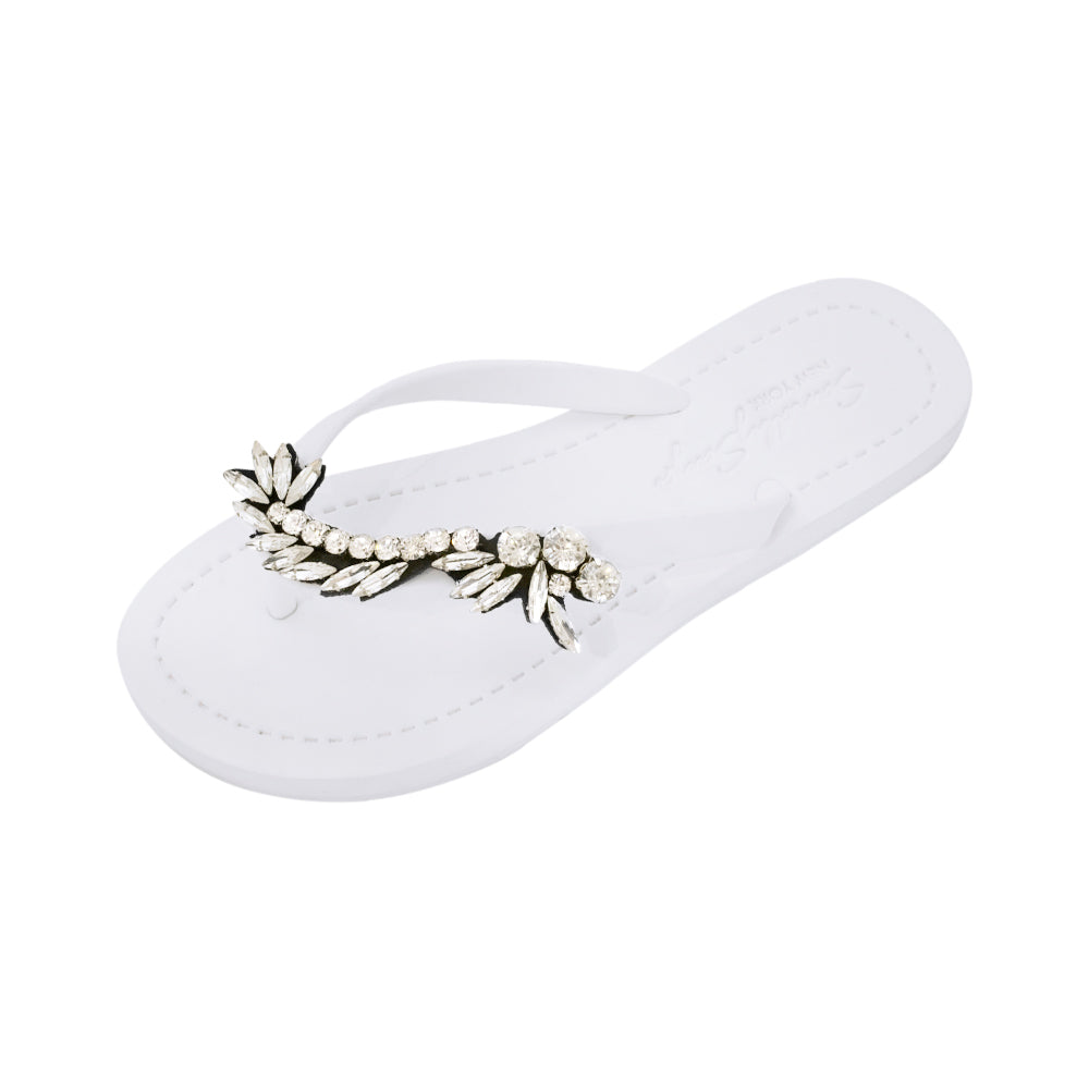 SAND BY SAYA N.Y. - Nomad - Rhinestone Flat Flip Flops Sandal - 5 COLORS