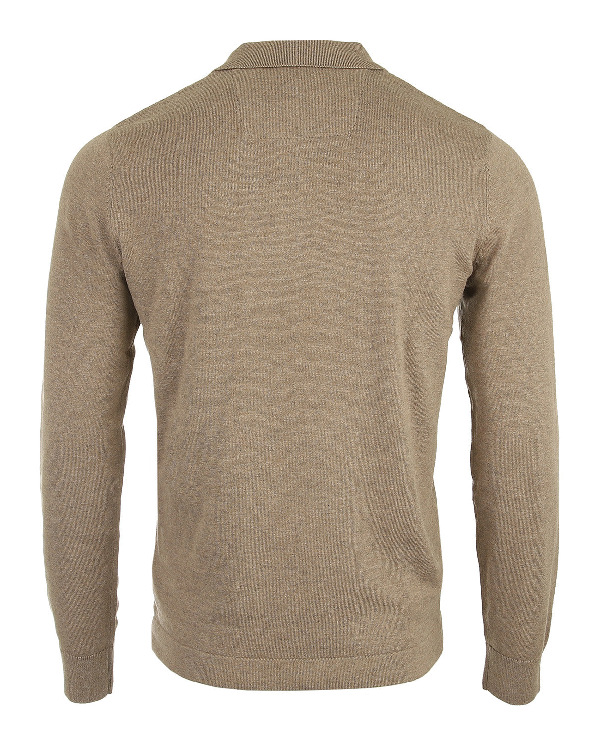 Men's Casual Polo Sweater - Long Sleeve Pullover Button Knit Shirt - 1 COLOR