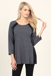 Thumbnail for Riah Fashion - Side Accented Round Neck Classic Top - 3 COLORS -