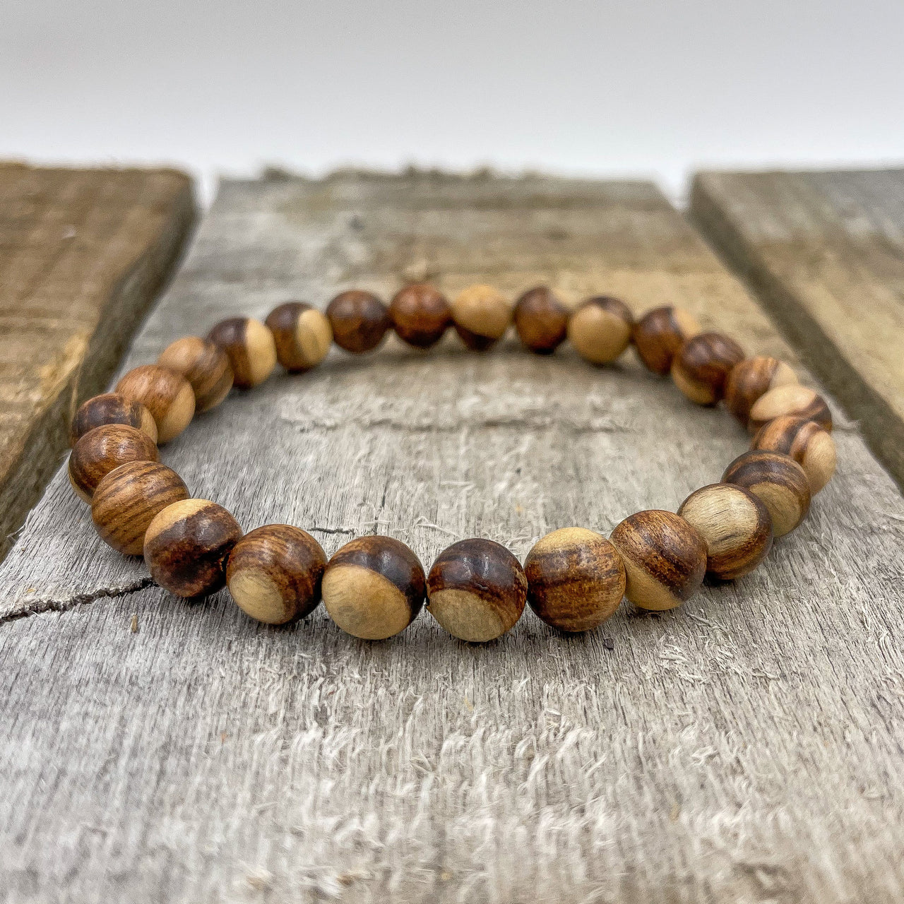 Union - Dual Brown Sandalwood Mala Beaded Bracelet -