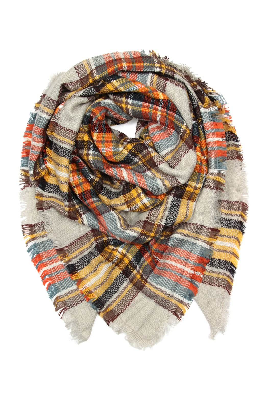 Riah Fashion - Fringe Blanket Scarf -