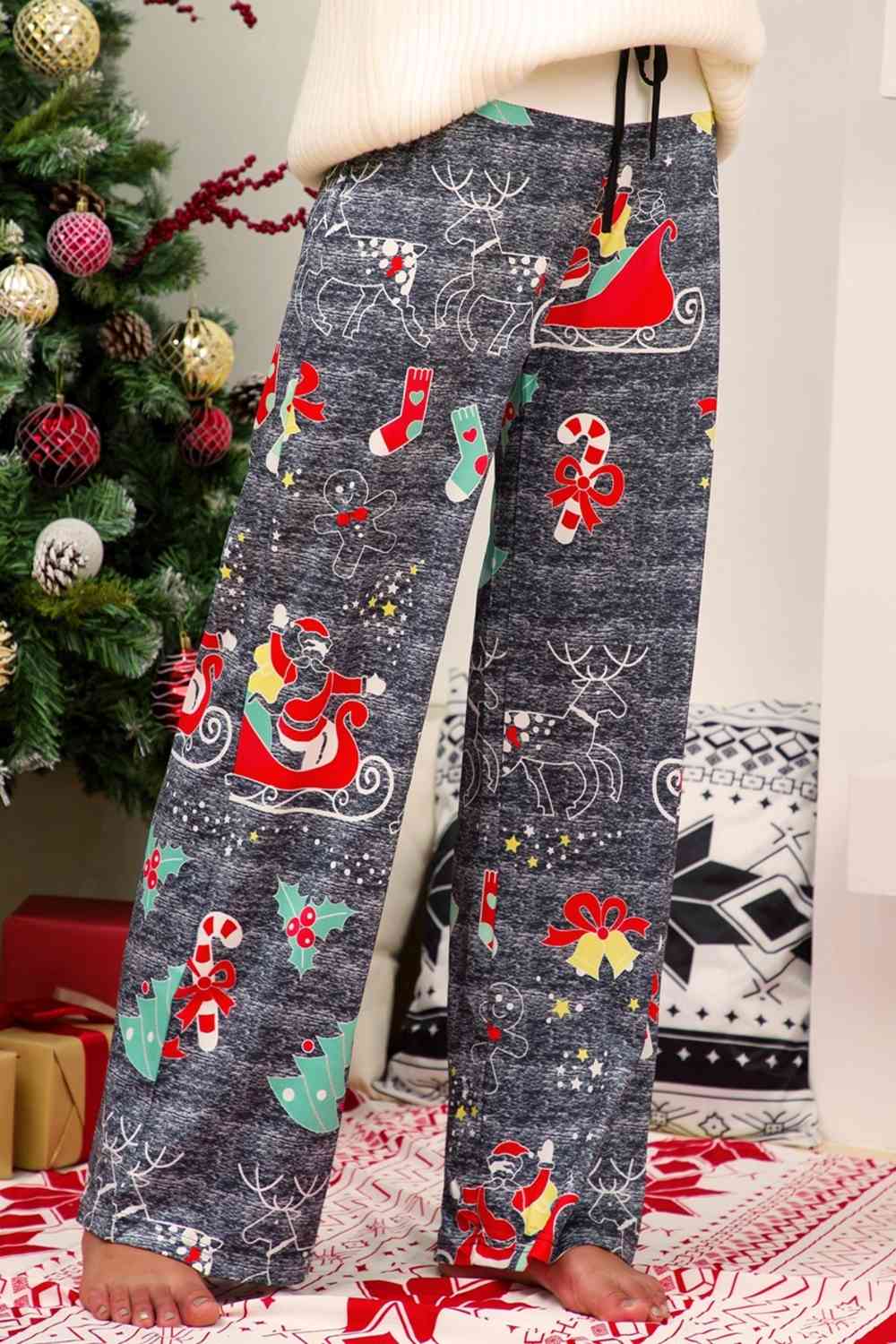 Christmas Straight Leg Pants - T - 3 COLORS -