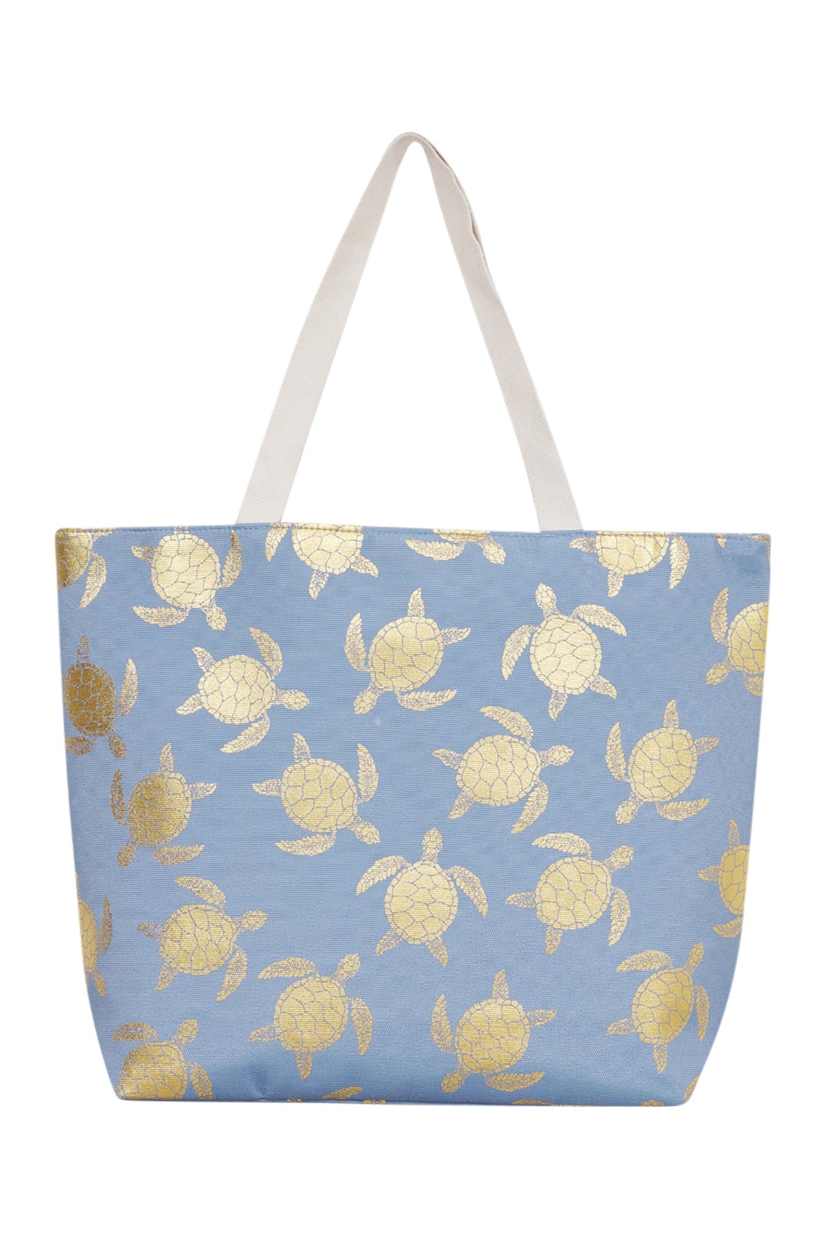 Riah Fashion - Gold Foil Turtle Tote Bag - 8 COLORS -