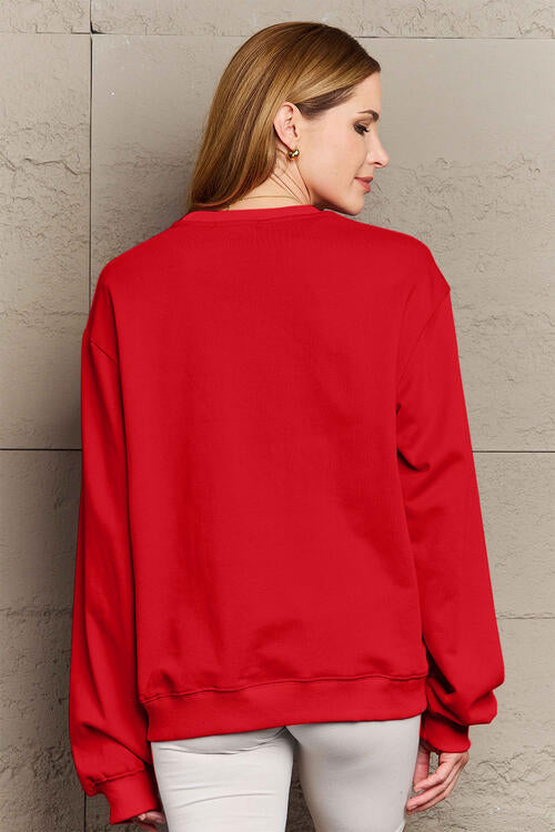 Simply Love Full Size MAMA CLAUS Round Neck Sweatshirt - SIZES S THRU 3XL - T - 2 COLORS -