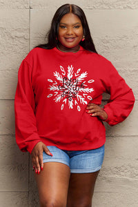 Thumbnail for Simply Love Full Size LET IT SNOW Long Sleeve Sweatshirt - SIZES S THRU 3XL - T - 3 COLORS -