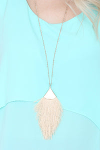 Thumbnail for Riah Fashion - Tassel Pendant Dainty Necklace - 34 COLORS -