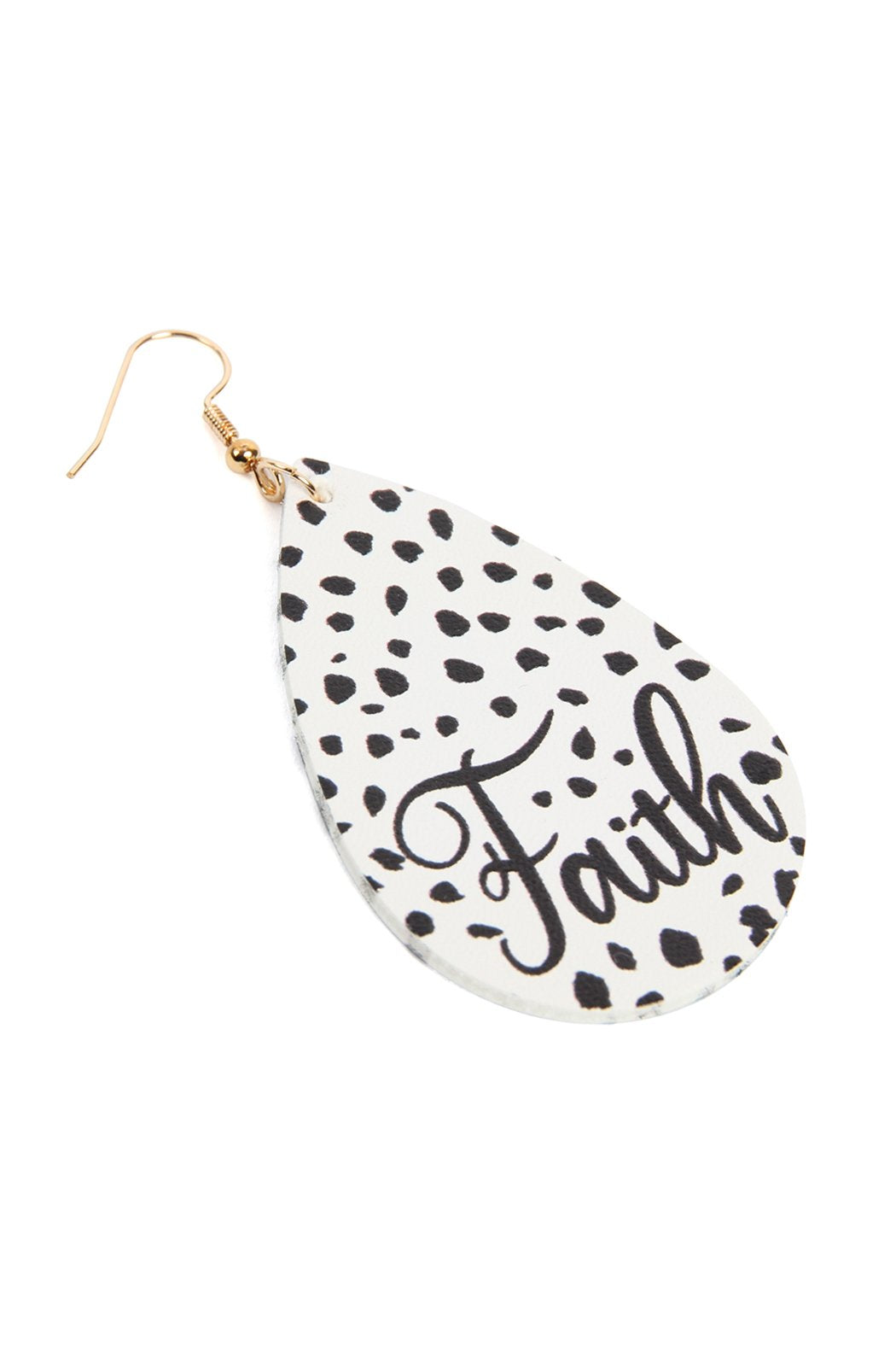 "Faith" Animal Print Leather Fish Hook Earrings - 4 COLORS -