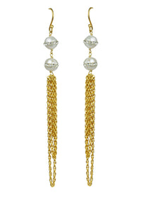 Thumbnail for Gena Myint - Double White Pearl Statement Earrings -