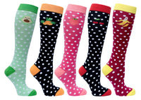 Thumbnail for Women's Juicy Fruits Knee High Socks Set - 5 PACK -