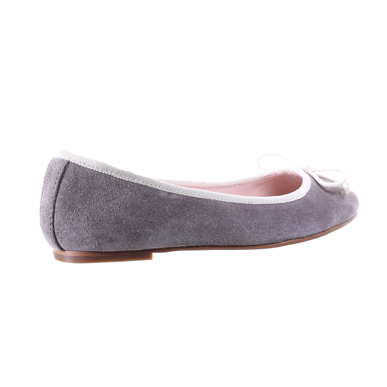 Bow Suede Ballerina (Grey) -