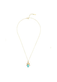 Thumbnail for LATELITA - Turquoise & Pearl Gemstone Bee Pendant Necklace Gold -