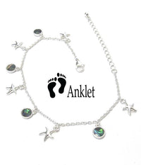 Thumbnail for Abalone Charms Starfish Anklet Ankle Bracelet -