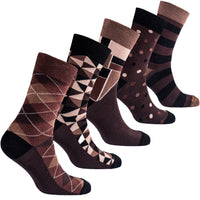 Thumbnail for Men's Mocha Mix Set Socks - 5 PACK -