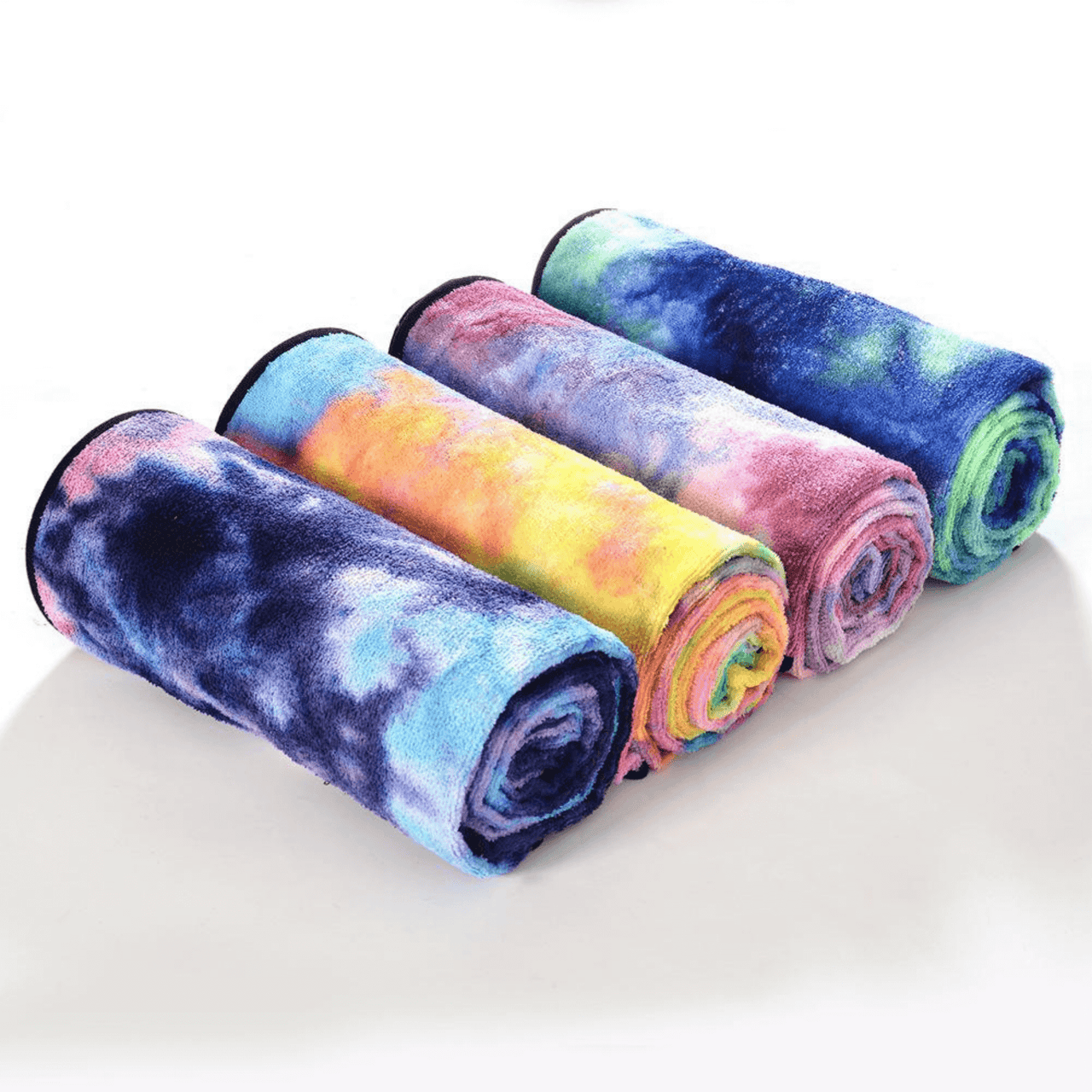 Jupiter Gear - Tie Dye Yoga Mat Towel With Slip-Resistant Grip Dots - 4 TIE DYE COLORS -