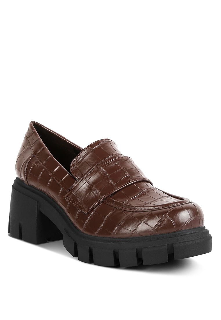 London Rag - Benz Chunky Block Heel Loafers - 3 COLORS -