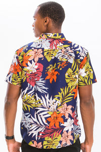 Thumbnail for WEIV - Digital Print Hawaiian Short Sleeve Shirt -