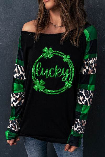 LUCKY Plaid Round Neck T-Shirt - T - 1 COLOR -