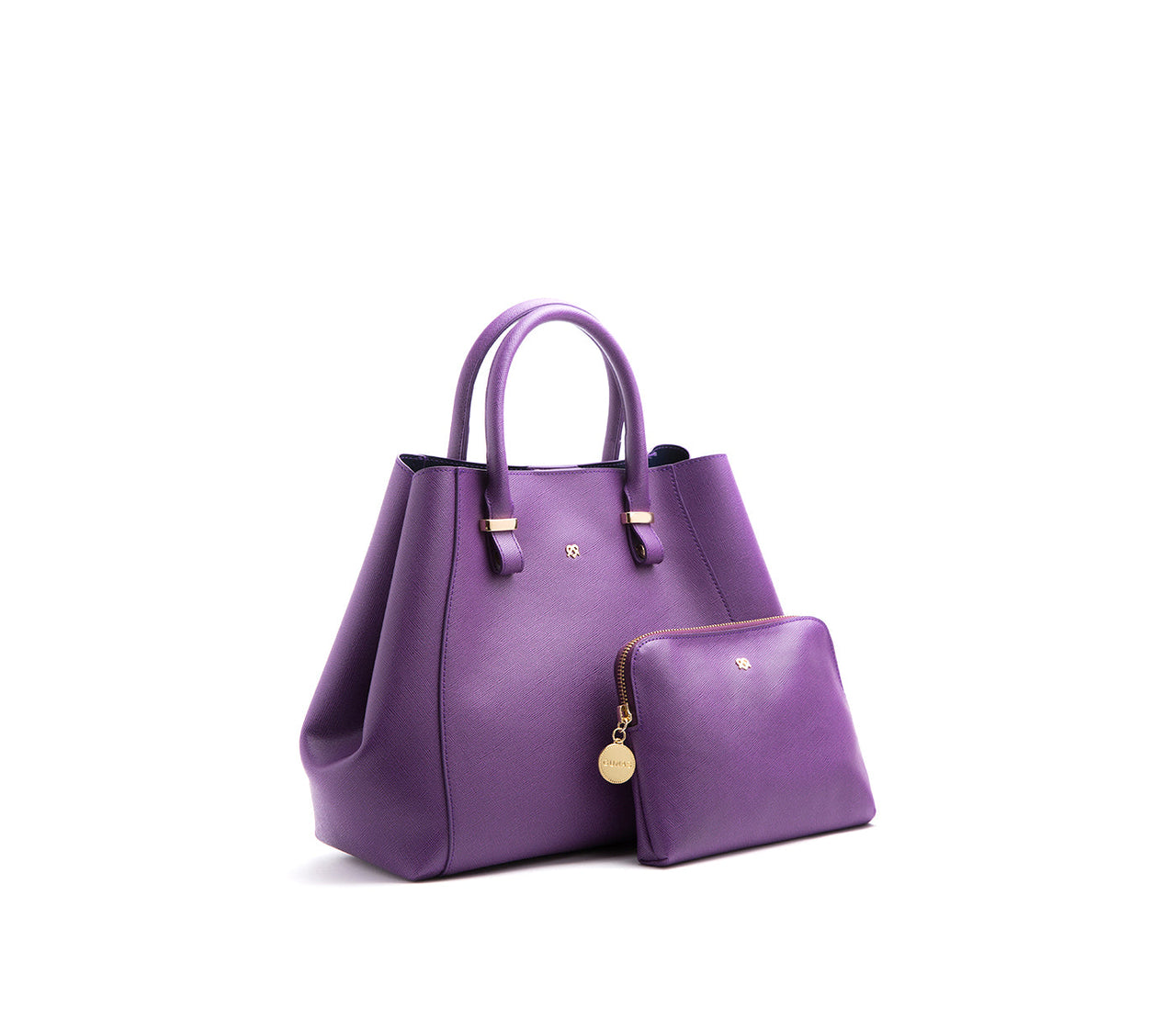 GUNAS NEW YORK - Jane - Purple Vegan Leather Satchel with dust bag - 1 COLOR -