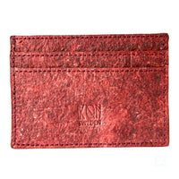 Thumbnail for IKON SWEDEN - Coconut Leather Card Holder - Wine Red - 1 COLOR -