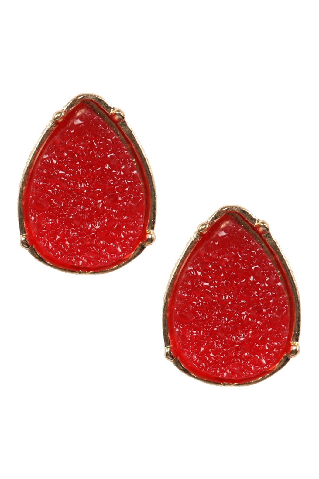 Druzy Teardrop Post Earrings - 17 COLORS -