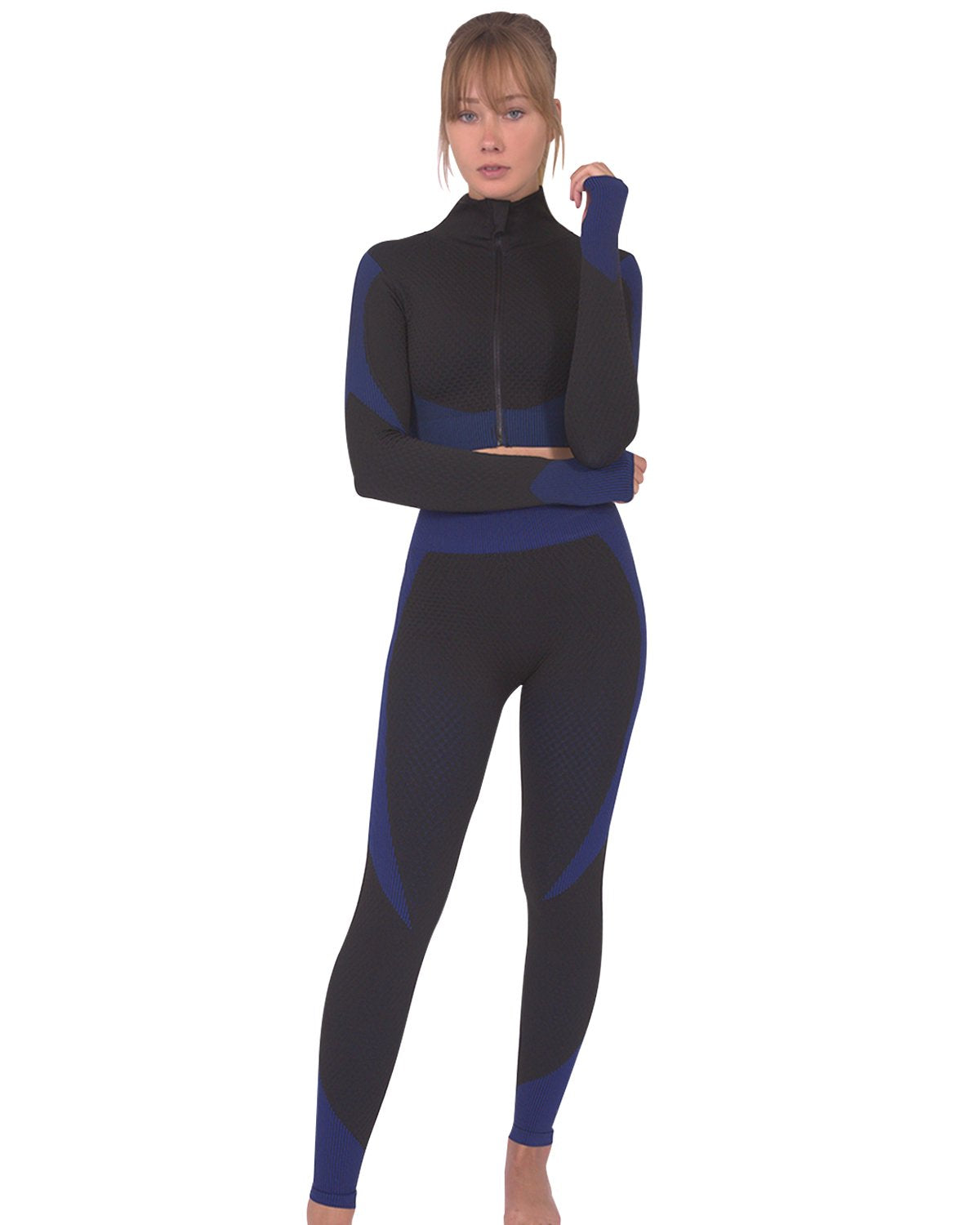 Savoy - Trois Seamless Sports Jacket - Black With Navy - 1 COLOR -