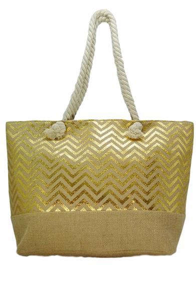 Bewaltz - Beach Tote Bag - Chevron -