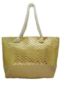 Thumbnail for Bewaltz - Beach Tote Bag - Chevron -