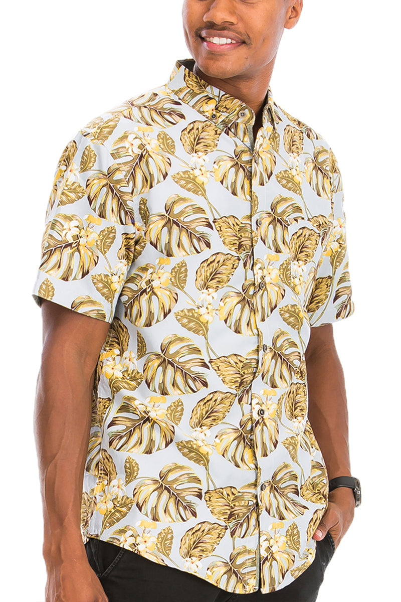 WEIV - Digital Print Hawaiian Short Sleeve Shirt -