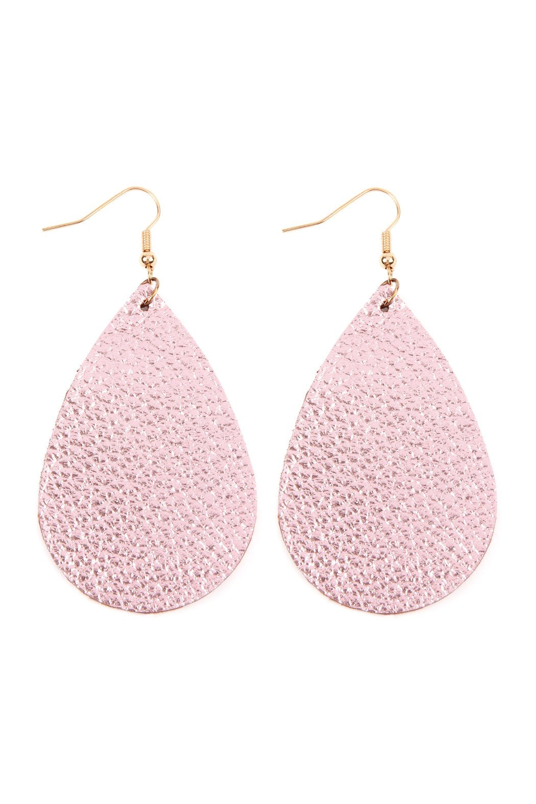 Teardrop Leather Earrings - 18 COLORS -