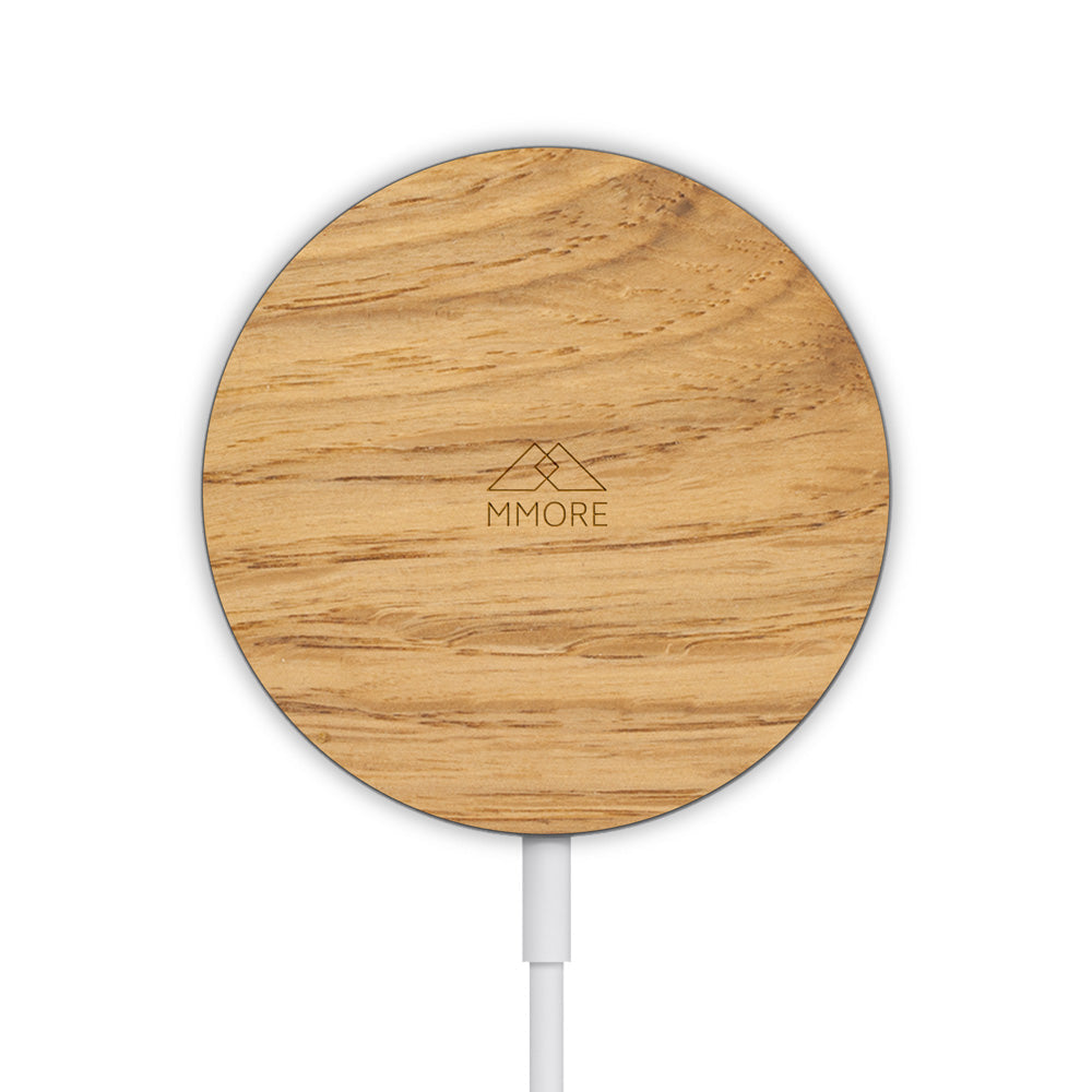 MMORE - MagSafe Wireless Charger - Wood - 3 WOODS  & WHITE -