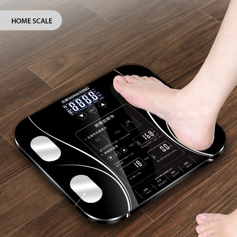 BMI Scale - Digital Weight MI Scale - BLUETOOTH - Compatible Floor LCD Display - Body Index - Electronic Smart Scale - [23 DAY DELIVERY] - 2 COLORS - BLUETOOTH OPTION -