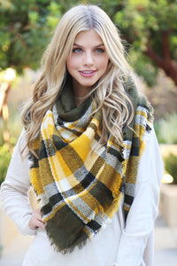 Thumbnail for Riah Fashion - Blanket Fringed Scarf - 1 COLOR -