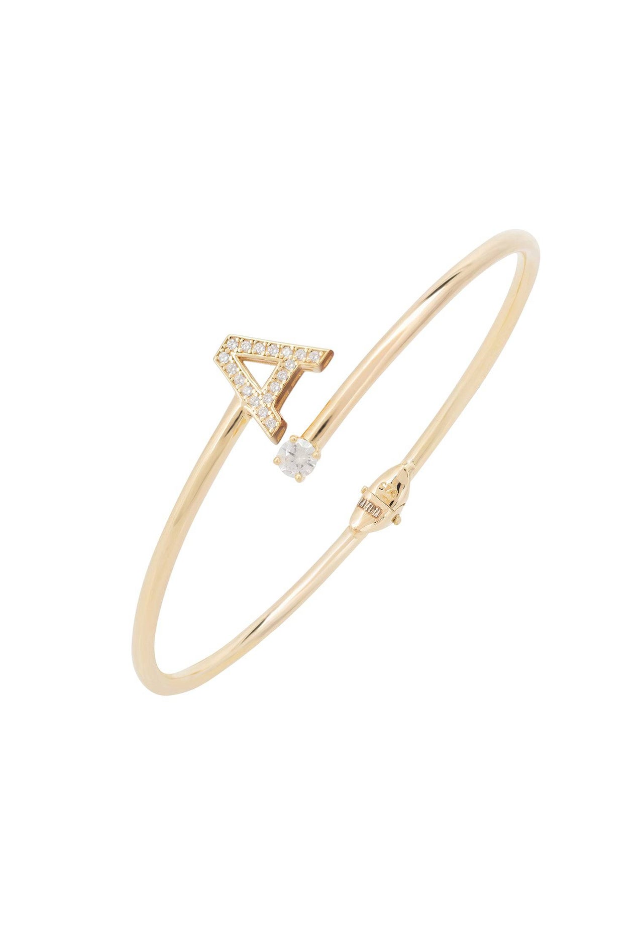 Initial Bangle Gold A -